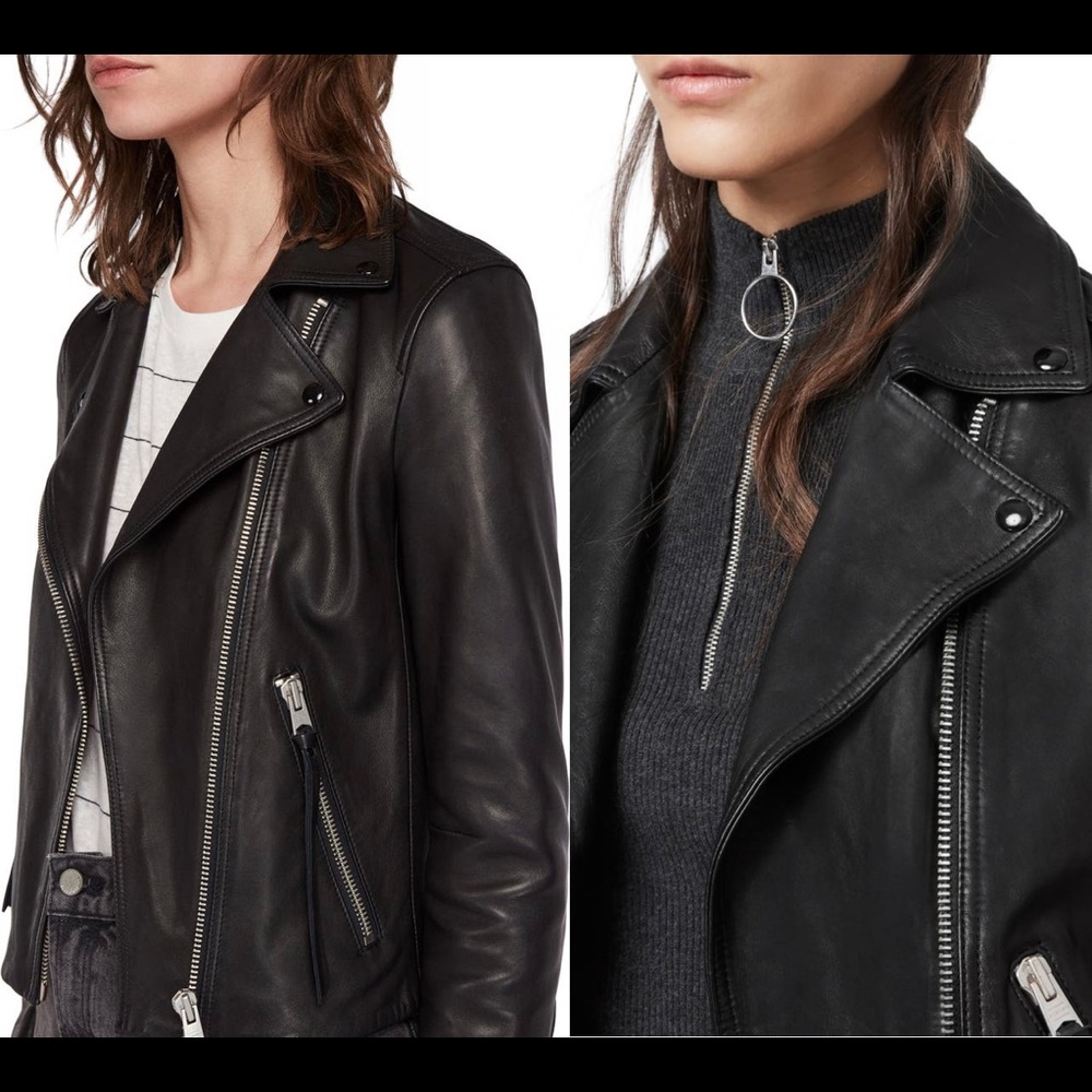 All Saints Dalby Leather Biker Jacket